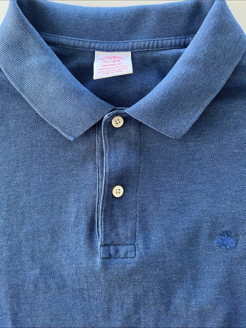 Brooks Brothers Navy Blue Pique Polo Shirt